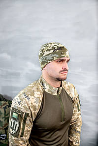 Шапка літня з підворотом Synergy піксель