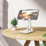 Тримач для мобільного BOROFONE BH42 Lite Star folding desktop stand White (BH42LW), фото 4