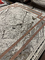 Низьковорсні килими Optima 23393 мрамур рожевого кольору