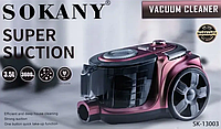 Пилосос SOKANY колбовий циклонний з турбощіткою 3600 Вт. Потужний контейнерний пилосос для дому.