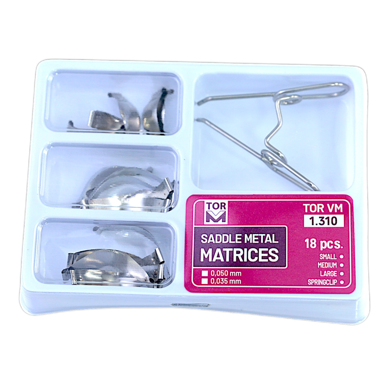 Стоматологічні матриці ТОР контурні замкові набір, 18шт