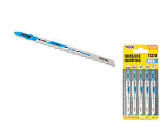 Полотно пиляльне для лобзика MASTERTOOL T127D 5 шт кольоровий метал прямий різ 8TPI/100 мм 14-2815