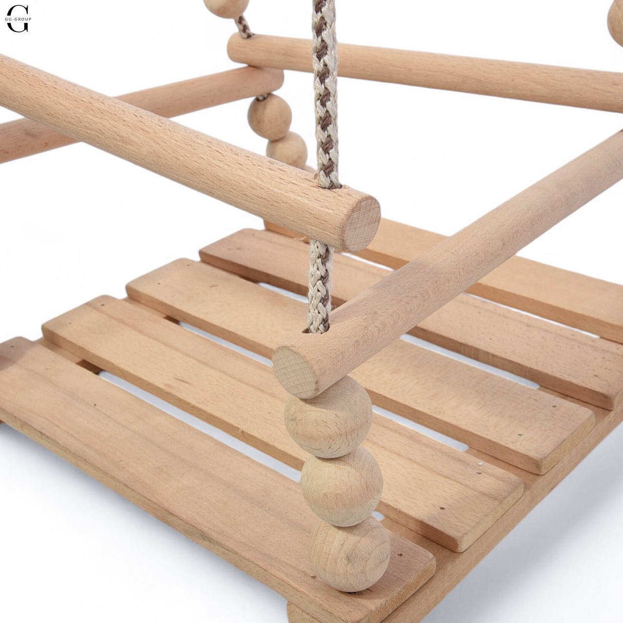 Гойдалка дитяча №1K-0159 “БУК“ дерев'яна підвісна гойдалка 28*28*25, фото 1