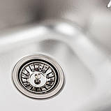 Кухонна мийка з нержавіючої сталі Platinum ДЕКОР 3838 (0,6/160 мм), фото 6