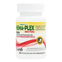 Залізо з поживними речовинами, Hema-Plex, Iron with Essential Nutrients, Natures Plus, 60 мінітаблеток