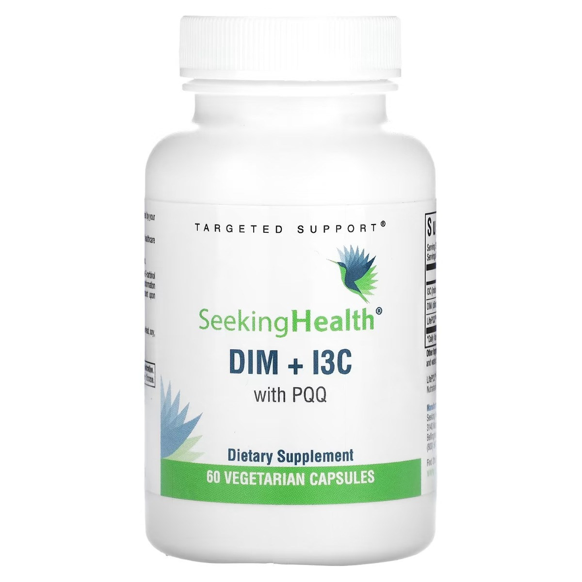 Здоровий метаболізм естрогену з PQQ, DIM + I3C з PQQ, Seeking Health, 60 вегетаріанських капсул