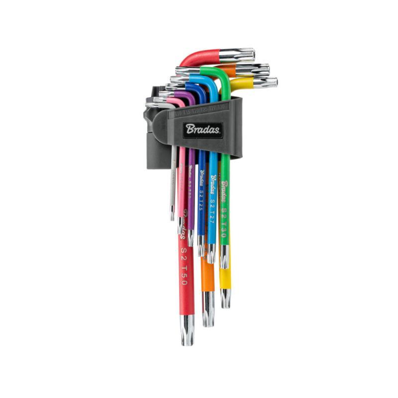 Набір ключів TORX TX 10-50 9 шт. мультиколор / 
довгі, DIY-HKT42-LO/B