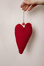 Декор підвіска Серце Тільда червоне ТМ ПРОВАНС