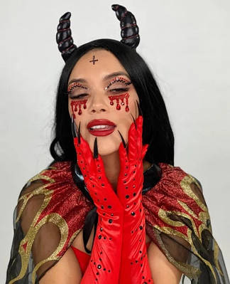 Маска вампіра зі страз Vampire Rhinestone Stick-On Jewels Leg Avenue