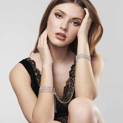 Браслети-наручники MAGNIFIQUE Bijoux Indiscrets, сріблясті