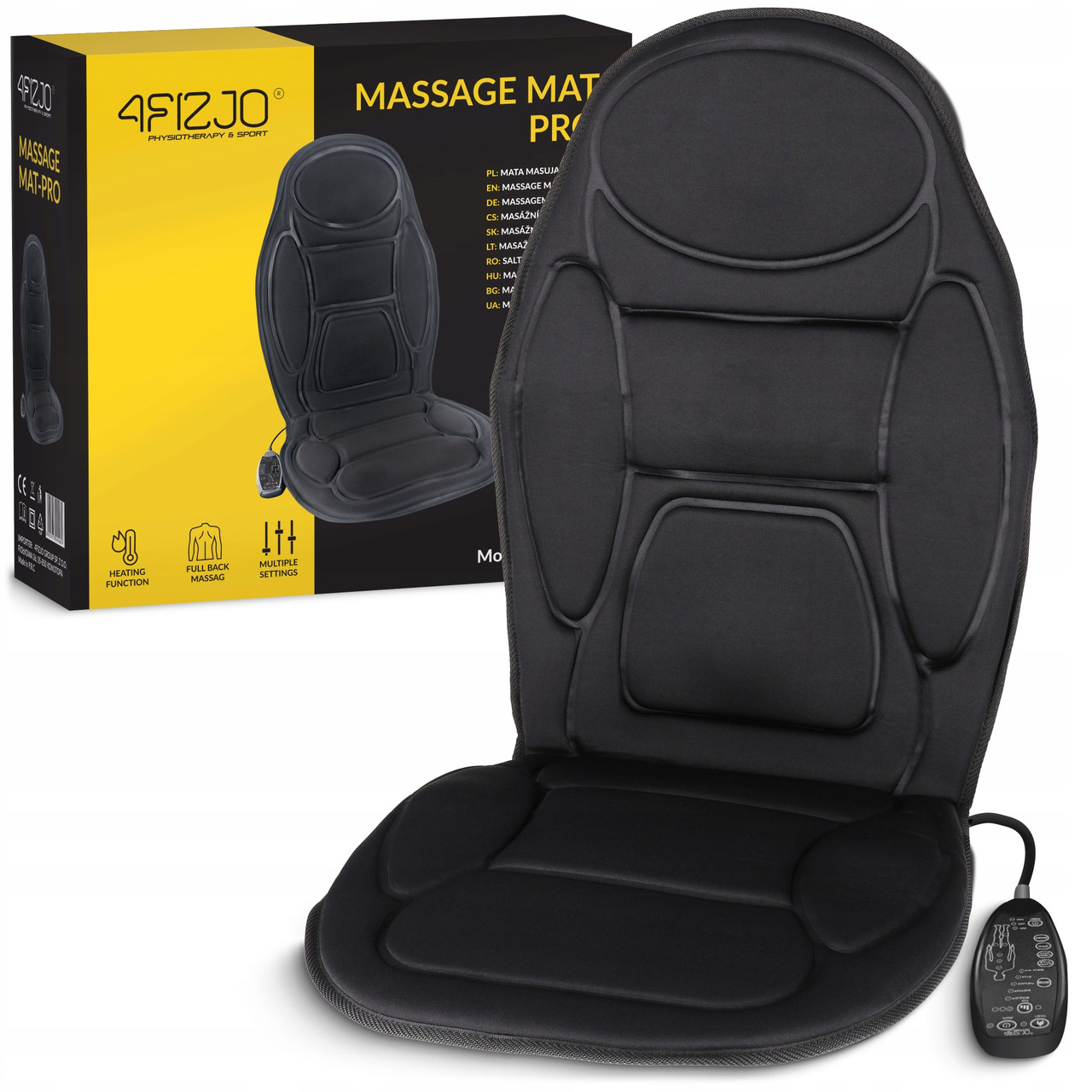 Масажна накидка 4FIZJO Pro з підігрівом Black (P-5905973404082)
