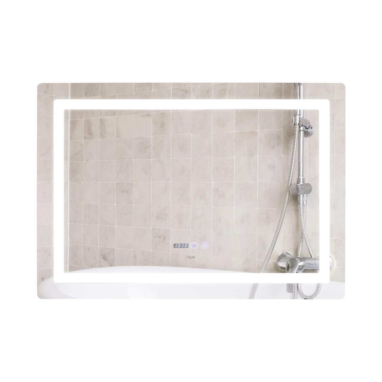 Дзеркало Qtap Mideya 1000х700 з LED-підсвічуванням Touch, з антизапотіванням, димером QT2078NCF10070W Techno-Torba Гарант Якості