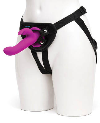 Страпон-кролик з вібрацією та трусиками Happy Rabbit Rechargeable Vibrating Strap-On Harness Set