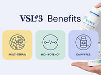 VSL#3 60 капсул. 112.5 мільярдів живих молочнокислих бактерій і біфідобактерій, 8 різних штамів., фото 9