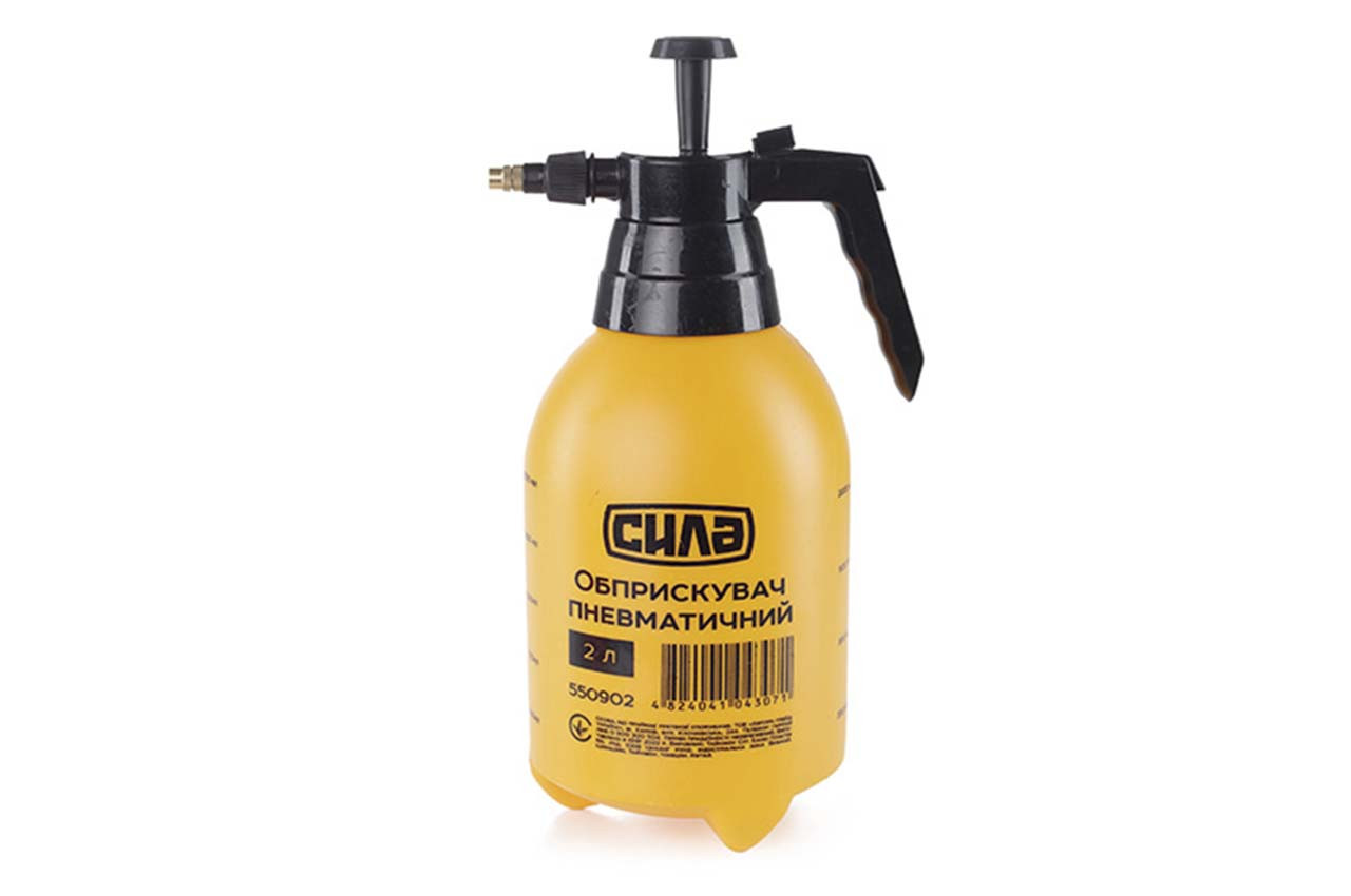 Обприскувач пневматичний Сила ручний 2 л пластиковий для саду та городу (550902)