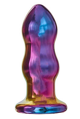 Анальна пробка із вібрацією дворівнева скляна Dream Toys GLAMOUR GLASS
