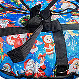 Тюбінг для катання 100 см "Новий рік" (Оксфорд, ПВХ) — надувні санки ватрушка для снігу та гірки, зимові тюбін, фото 5