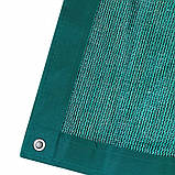 Сітка затінювальна 95% 3 м*3 м посилена з люверсами для рослин, навісу, дачі, альтанок, тіні, сонця, фото 9