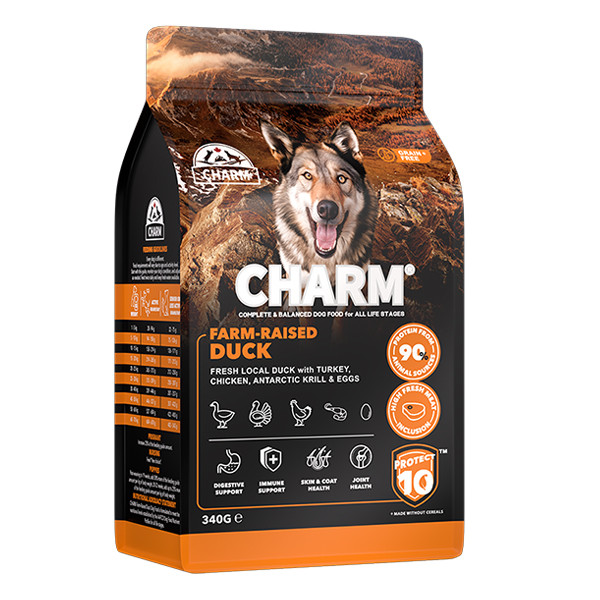 Сухий беззерновий холістик корм для собак Charm Farm-Raised Duck фермерська качка 340г (1001324)