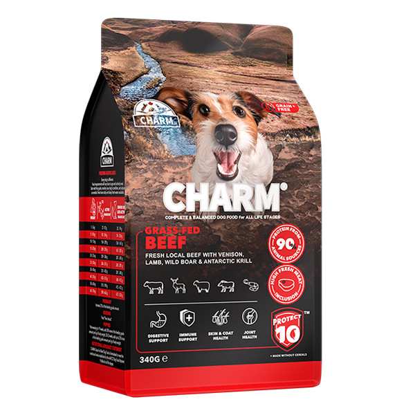 Сухий беззерновий холістик корм для собак Charm Grass-Fed Beef з яловичини відгодованої на траві 340г (1001270)
