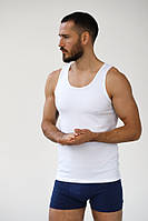 Майка натільна чоловіча з бавовни German Volf Біла S(48) 23159