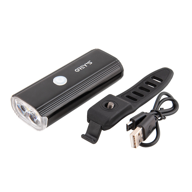 Фара велосипедна GREY`S USB 750 Люмен 4000mAh 3.7V 2х18650 чорний, фото 1