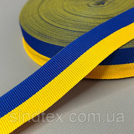 Жовто-синя національна репсова стрічка - 3 см, фото 1