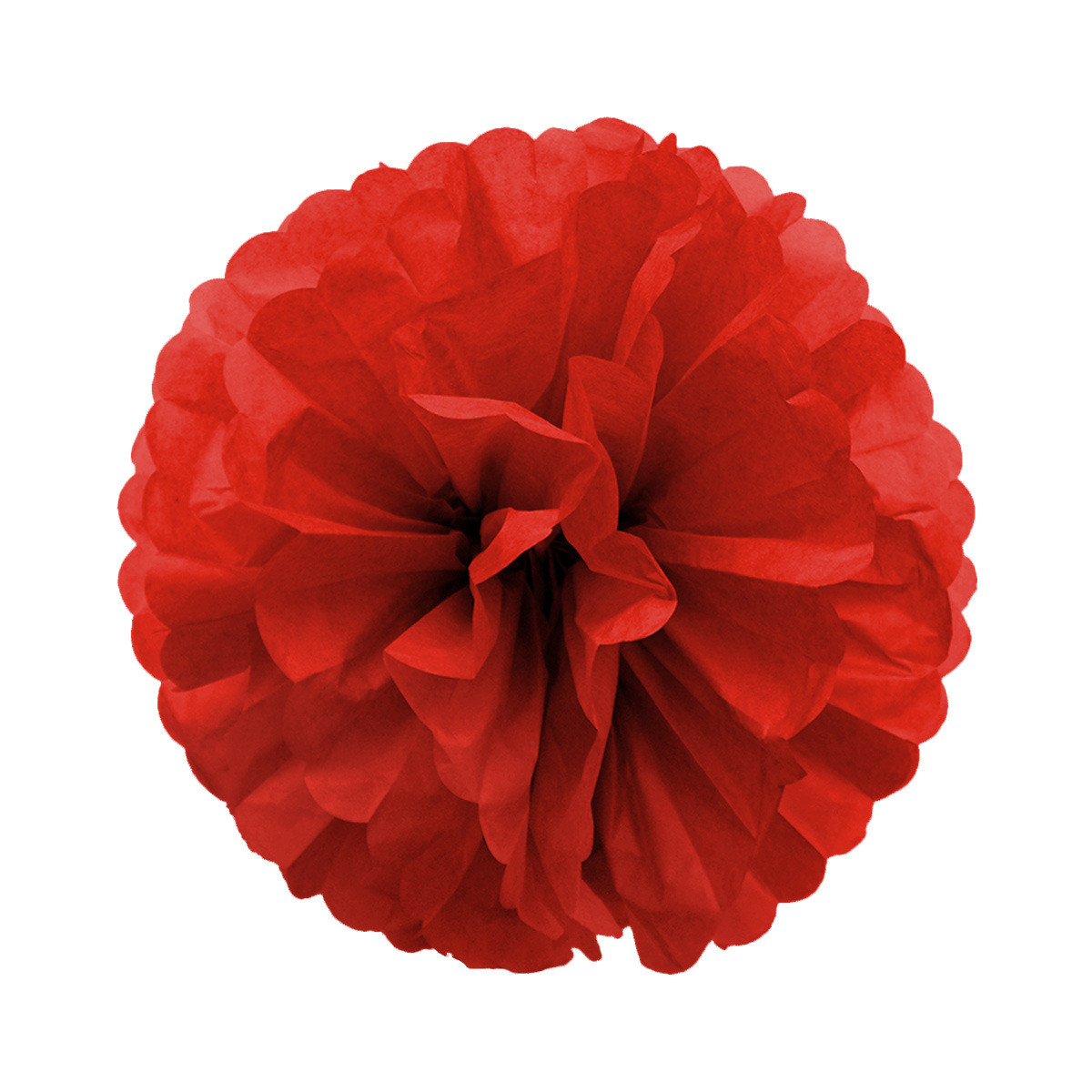 Помпон паперовий для свята 15 см червоний, фото 1