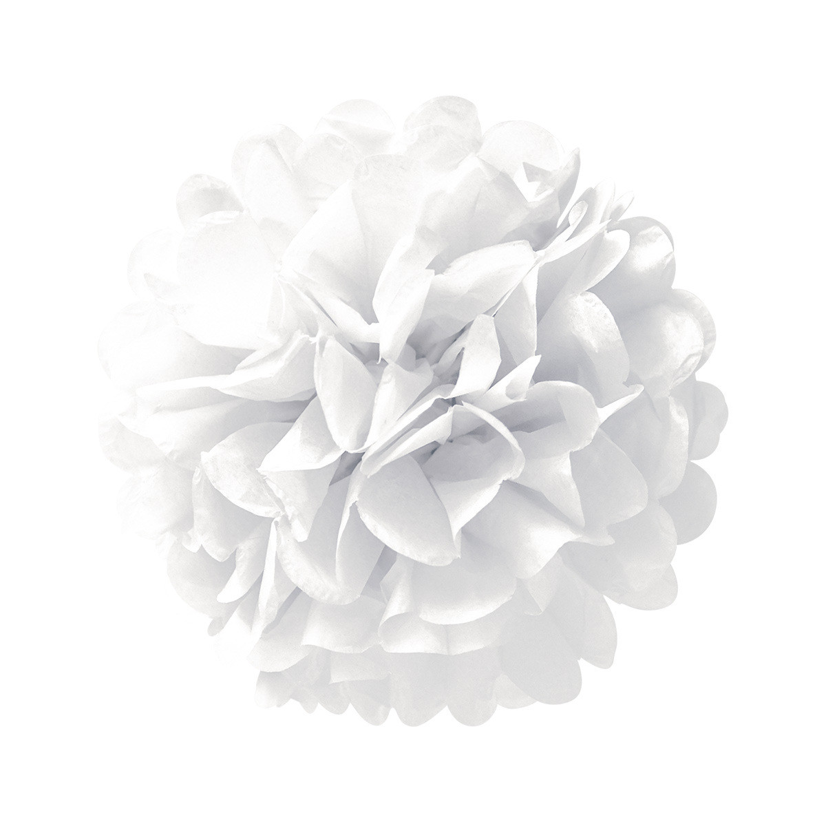 Помпон паперовий для свята 15 см білий, фото 1