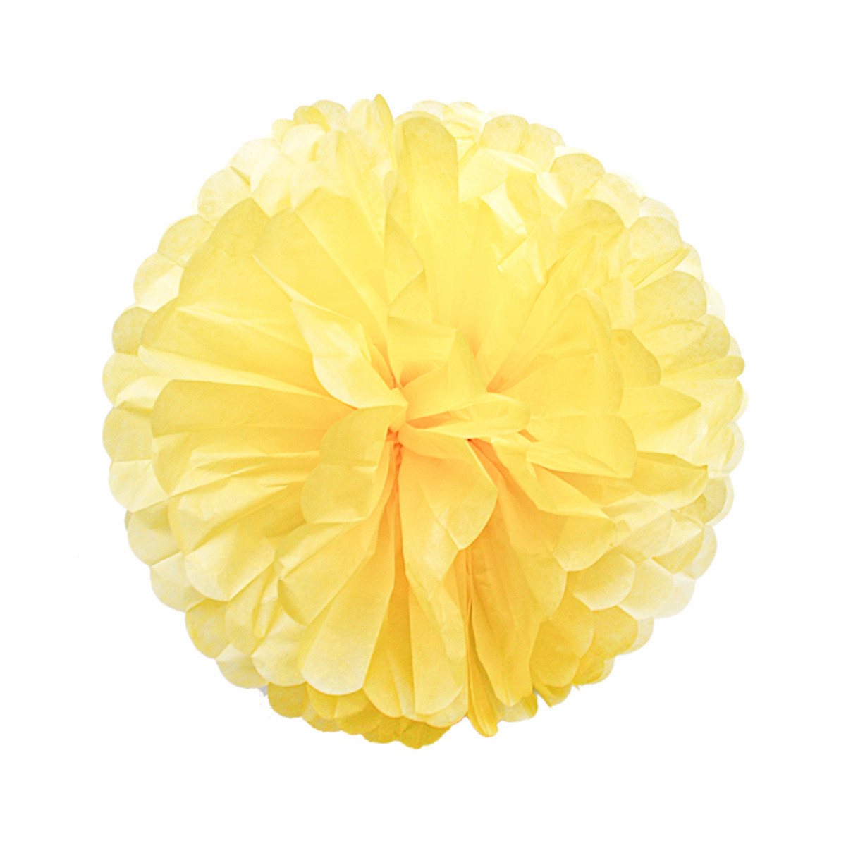 Помпон паперовий для свята 15 см жовтий, фото 1