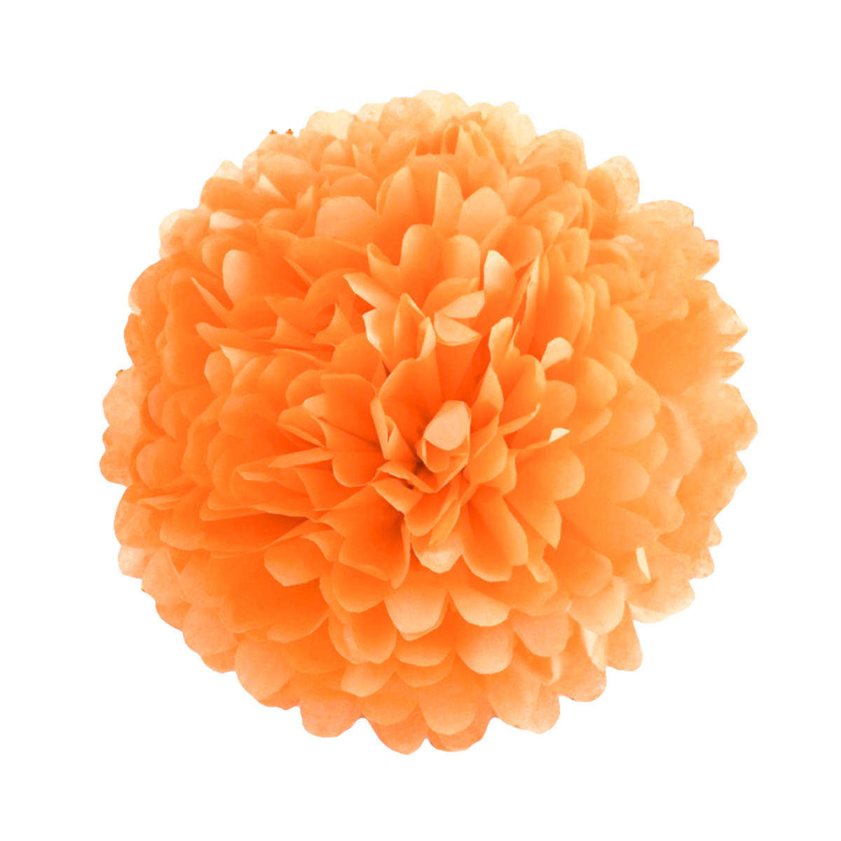 Помпон паперовий для свята 15 см помаранчевий, фото 1