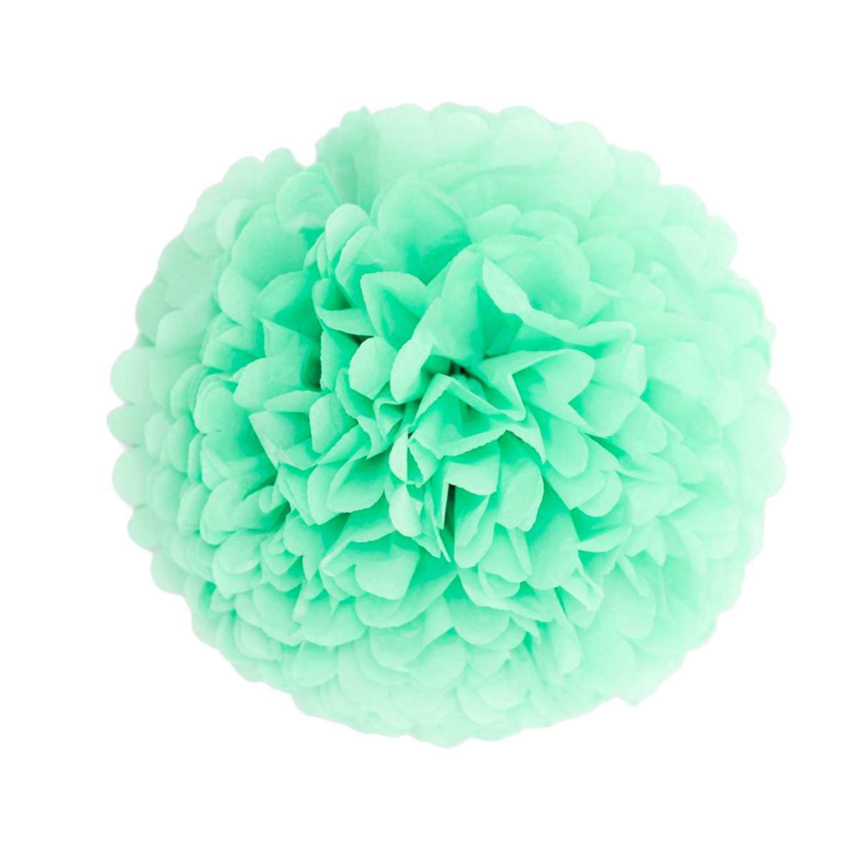 Помпон паперовий для свята 15 см м`ятний, фото 1