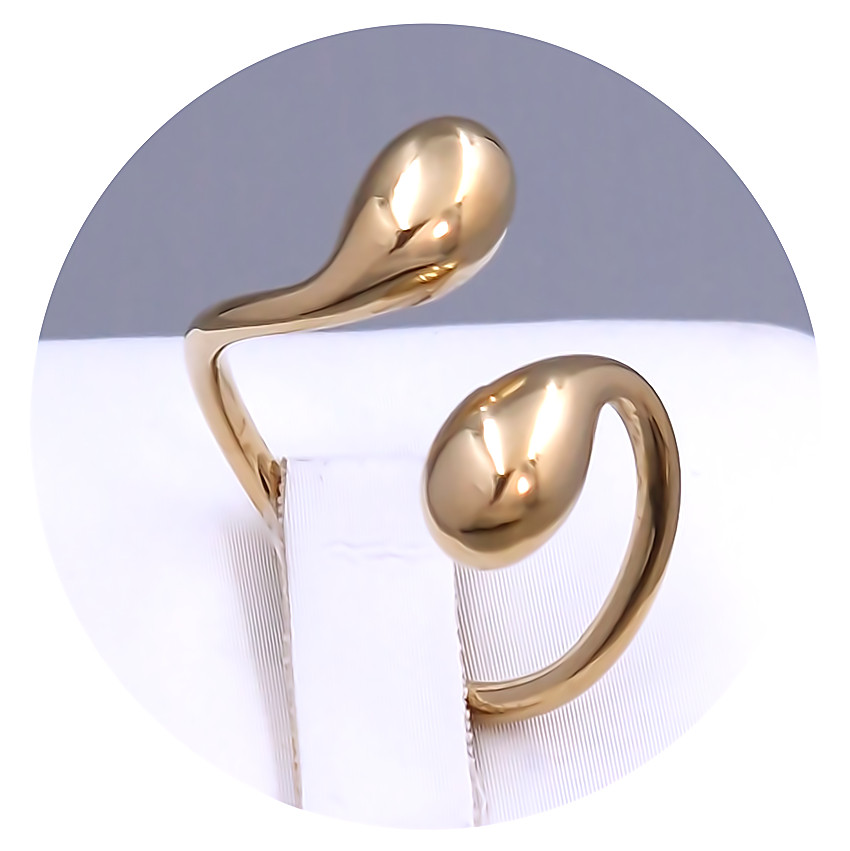 Каблучка Stainless Steel. Сталь. Позолота з лимонним відтінком. Є: 16р 18р