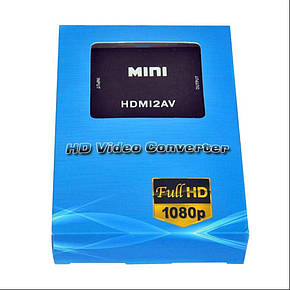 Конвертер адаптер HDMI to RCA AV тюльпани, перехідник аудіо відео HDMI2AV, фото 3