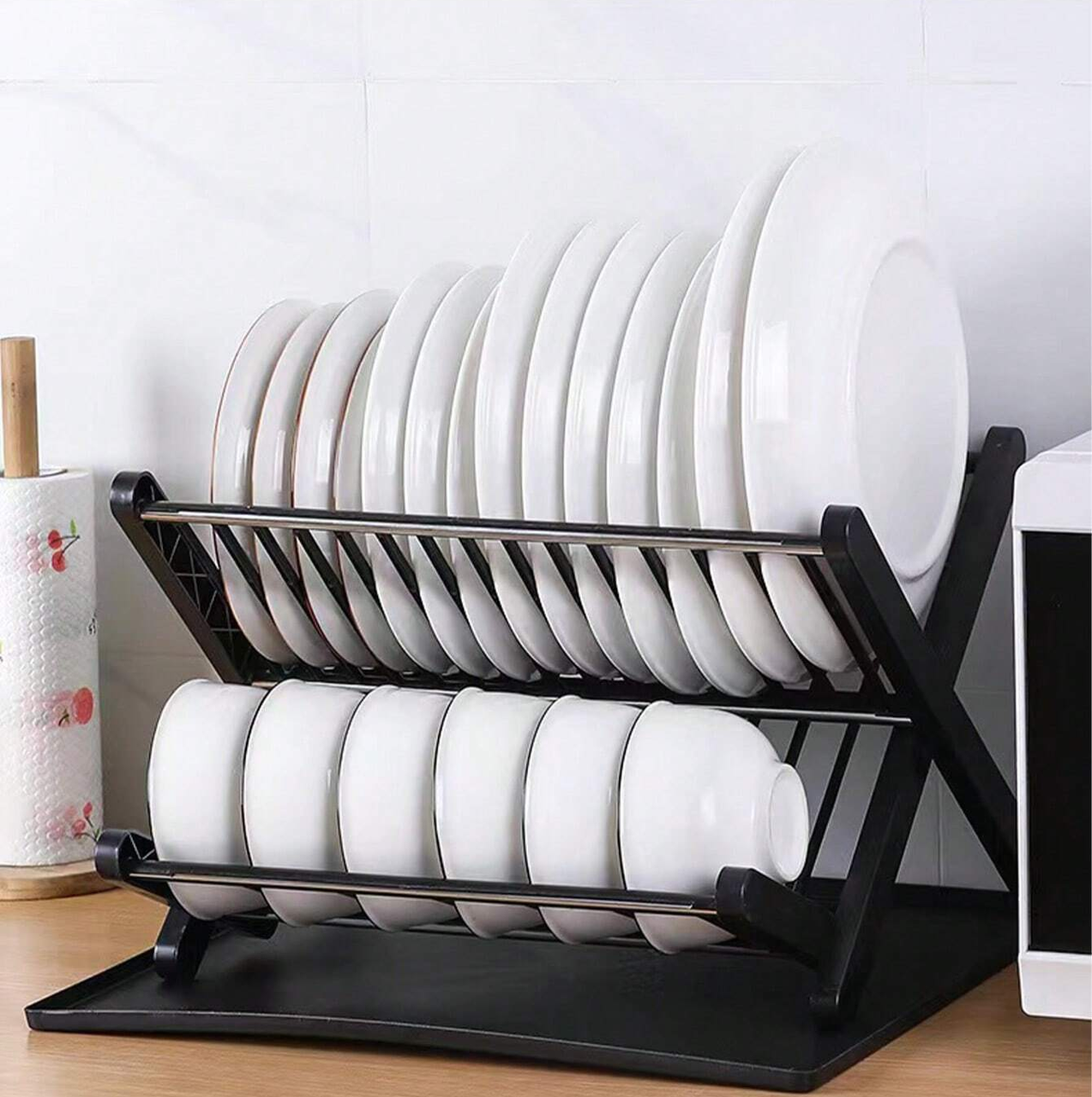 Сушка для посуду настільна складна 39*36*26 см