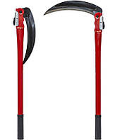 Коса ручна для трави саду складна набір 2 шт. Довжина ручки 50см, лезіє коси 23см