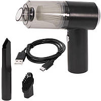 Пилосос для машини автопилосос USB + комплект насадок, внутрішній фільтр можна мити, розмір 18х16х6см