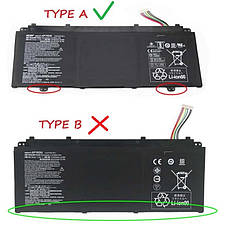 Оригінальна батарея для ноутбука Acer Aspire S5-371 - AP15O5L, AP15O3K (11.55V 4670mAh 53.9Wh), фото 6