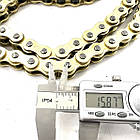 Ланцюг приводу колеса мотоцикла посилений 520Н 128 ланок якісний із замком, фото 3