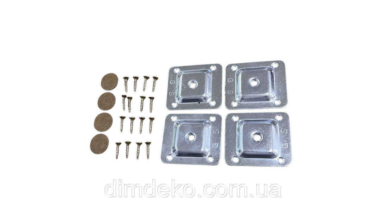 Пластина 1 шт  з п'яткою та 4 шурупи, фото 1