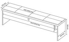 Банкетка Асті / Asti 160 500х1645х355мм дуб крафт + білий глянець Миро-Марк, фото 3