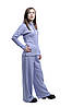 Костюм жіночій Ангора Кофта з каптюром та широкими штанами 106/205 Блакить, фото 2