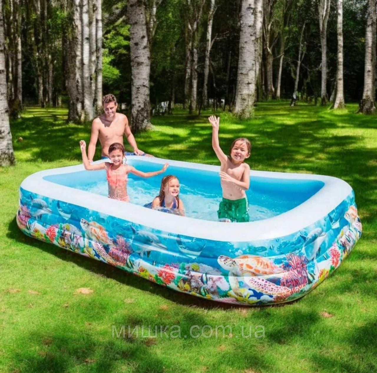 Сімейний надувний басейн 305*183*56 см Intex 58485 "Риф"