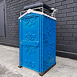 Душова кабіна вулична пластикова Техпром, вуличний літній душ для дачі Синій, фото 2