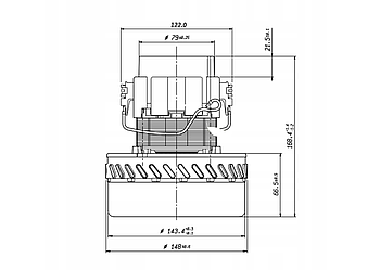 Турбіна мотор Karcher PUZZI 100 200 NT 360, 65/2 700 1200W