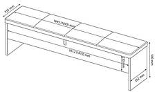 Банкетка Асті / Asti 180 500х1845х355мм дуб крафт + білий глянець Миро-Марк, фото 3
