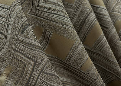 Шторна тканина жакард "Mystery". Колір капучино з золотистим. Код 1622ш