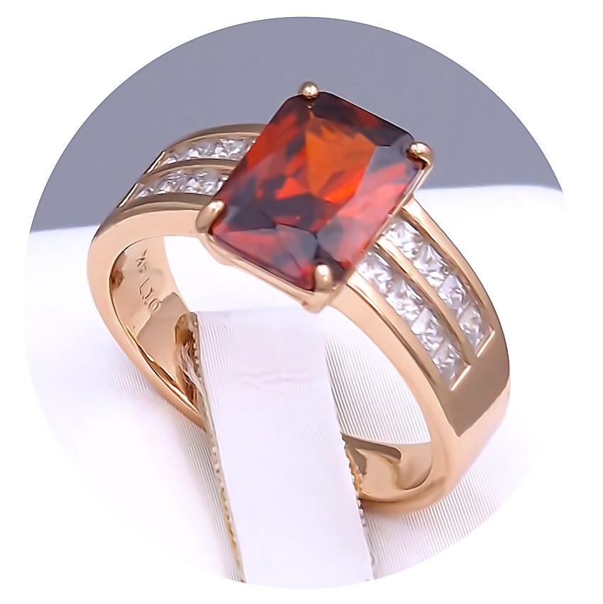 Каблучка XР. Позолота 18К. Камені: циркон. Є: 19р 20р