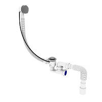 Сифон для ванни атомат (трос 580 мм) з ревізією, випуском та переливом Zerix автоматиний полуавтомат