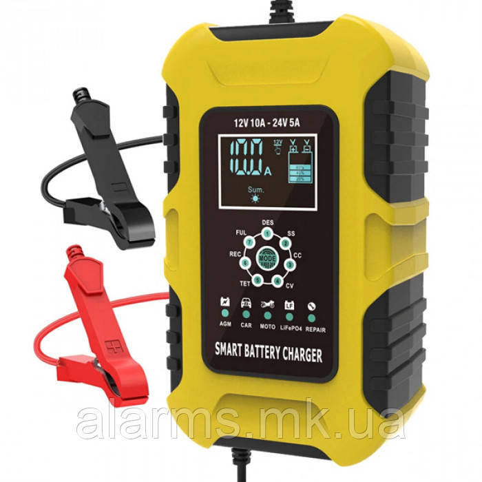 Зарядний пристрій для акумуляторів Foxsur 12V-24V 10A FBC122410D